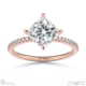 lab grown diamond princess cut pave engagement ring rose gold with 9k rose gold metal and princess shape diamond