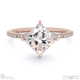 lab grown diamond princess cut pave engagement ring rose gold with 9k rose gold metal and princess shape diamond