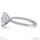 lab grown diamond princess cut east to west setting pave engagement ring platinum with platinum metal and princess shape diamond