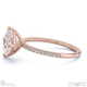 lab grown diamond princess cut pave engagement ring rose gold with 9k rose gold metal and princess shape diamond