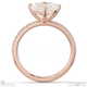 lab grown diamond princess cut pave engagement ring rose gold with 9k rose gold metal and princess shape diamond