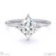 natural diamond east west princess cut solitaire engagement ring white gold with 18k white gold metal and princess shape diamond