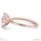 lab grown diamond east west princess cut solitaire engagement ring rose gold with 9k rose gold metal and princess shape diamond