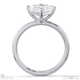 natural diamond east west princess cut solitaire engagement ring white gold with 18k white gold metal and princess shape diamond