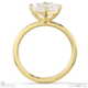 natural diamond east west princess cut solitaire engagement ring yellow gold with 9k yellow gold metal and princess shape diamond