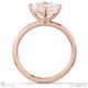 lab grown diamond east west princess cut solitaire engagement ring rose gold with 9k rose gold metal and princess shape diamond