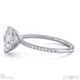 lab grown diamond asscher east west side stone engagement ring platinum with platinum metal and asscher shape diamond