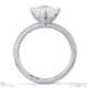 lab grown diamond asscher east west side stone engagement ring platinum with platinum metal and asscher shape diamond