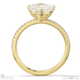 natural diamond asscher cut east to west setting pave engagement ring yellow gold with 18k yellow gold metal and asscher shape diamond