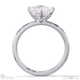 lab grown diamond asscher cut east to west setting solitaire engagement ring platinum with platinum metal and asscher shape diamond