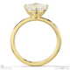 lab grown diamond asscher cut east to west setting solitaire engagement ring yellow gold with 9k yellow gold metal and asscher shape diamond