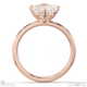 natural diamond east west asscher cut solitaire engagement ring rose gold with 18k rose gold metal and asscher shape diamond