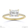 Natural Diamond East West Radiant Cut Side Stones Engagement Ring White Gold