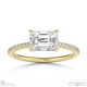 Natural Diamond East West Pear Side Stones Engagement Ring White Gold