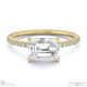 Natural Diamond East West Pear Side Stones Engagement Ring White Gold
