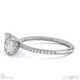 lab grown diamond emerald cut east to west setting pave engagement ring white gold with 18k white gold metal and emerald shape diamond