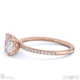 natural diamond emerald cut east to west setting pave engagement ring rose gold with 9k rose gold metal and emerald shape diamond