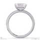 lab grown diamond emerald cut east to west setting pave engagement ring white gold with 18k white gold metal and emerald shape diamond