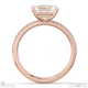 natural diamond emerald cut east to west setting pave engagement ring rose gold with 9k rose gold metal and emerald shape diamond