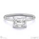 natural diamond emerald cut solitaire engagement ring white gold with 18k white gold metal and emerald shape diamond