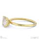 lab grown diamond east west emerald cut solitaire engagement ring yellow gold with 9k yellow gold metal and emerald shape diamond