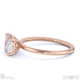 lab grown diamond emerald cut solitaire engagement ring rose gold with 9k rose gold metal and emerald shape diamond