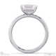 natural diamond emerald cut solitaire engagement ring white gold with 18k white gold metal and emerald shape diamond