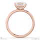lab grown diamond emerald cut solitaire engagement ring rose gold with 9k rose gold metal and emerald shape diamond