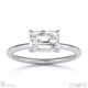 natural diamond emerald cut solitaire engagement ring white gold with 18k white gold metal and emerald shape diamond