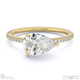 lab grown diamond pear cut pave engagement ring yellow gold with 9k yellow gold metal and pear shape diamond