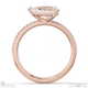 lab grown diamond pear cut pave east to west engagement ring rose gold with 9k rose gold metal and pear shape diamond