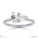 natural diamond east west pear cut side stones engagement ring white gold with 9k white gold metal and pear shape diamond