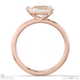 lab grown diamond east west pear cut solitaire engagement ring rose gold with 18k rose gold metal and pear shape diamond