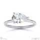 lab grown diamond pear cut east to west setting solitaire engagement ring white gold with 9k white gold metal and pear shape diamond