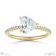 lab grown diamond heart cut pave engagement ring yellow gold with 9k yellow gold metal and heart shape diamond