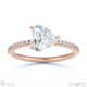natural diamond heart cut pave engagement ring rose gold with 18k rose gold metal and heart shape diamond