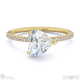lab grown diamond heart cut pave engagement ring yellow gold with 9k yellow gold metal and heart shape diamond