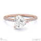 natural diamond heart cut pave engagement ring rose gold with 18k rose gold metal and heart shape diamond