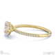 lab grown diamond heart cut pave engagement ring yellow gold with 9k yellow gold metal and heart shape diamond