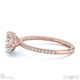 natural diamond heart cut pave engagement ring rose gold with 18k rose gold metal and heart shape diamond