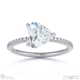 natural diamond heart cut pave engagement ring white gold with 9k white gold metal and heart shape diamond