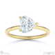 natural diamond heart cut east to west setting solitaire engagement ring yellow gold with 9k yellow gold metal and heart shape diamond
