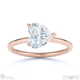 lab grown diamond heart cut east to west setting solitaire engagement ring rose gold with 9k rose gold metal and heart shape diamond