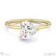 natural diamond heart cut east to west setting solitaire engagement ring yellow gold with 9k yellow gold metal and heart shape diamond