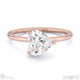 lab grown diamond heart cut east to west setting solitaire engagement ring rose gold with 9k rose gold metal and heart shape diamond