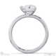lab grown diamond heart cut solitaire engagement ring white gold with 18k white gold metal and heart shape diamond