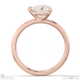 lab grown diamond heart cut east to west setting solitaire engagement ring rose gold with 9k rose gold metal and heart shape diamond