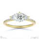 lab grown diamond east west marquise cut side stones engagement ring yellow gold with 9k yellow gold metal and marquise shape diamond