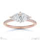 lab grown diamond marquise cut pave east to west engagement ring rose gold with 18k rose gold metal and marquise shape diamond