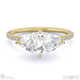 lab grown diamond east west marquise cut side stones engagement ring yellow gold with 9k yellow gold metal and marquise shape diamond